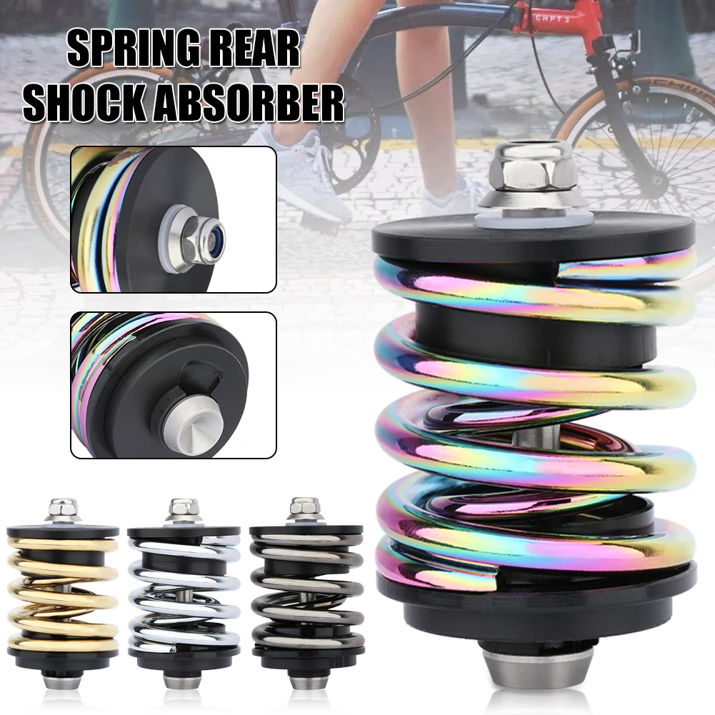 

Folding Bike Rear Shock Absorber for Brompton Double Ring Steel Axle Bicycle Spring Suspension Bike Equipment Easy to Install