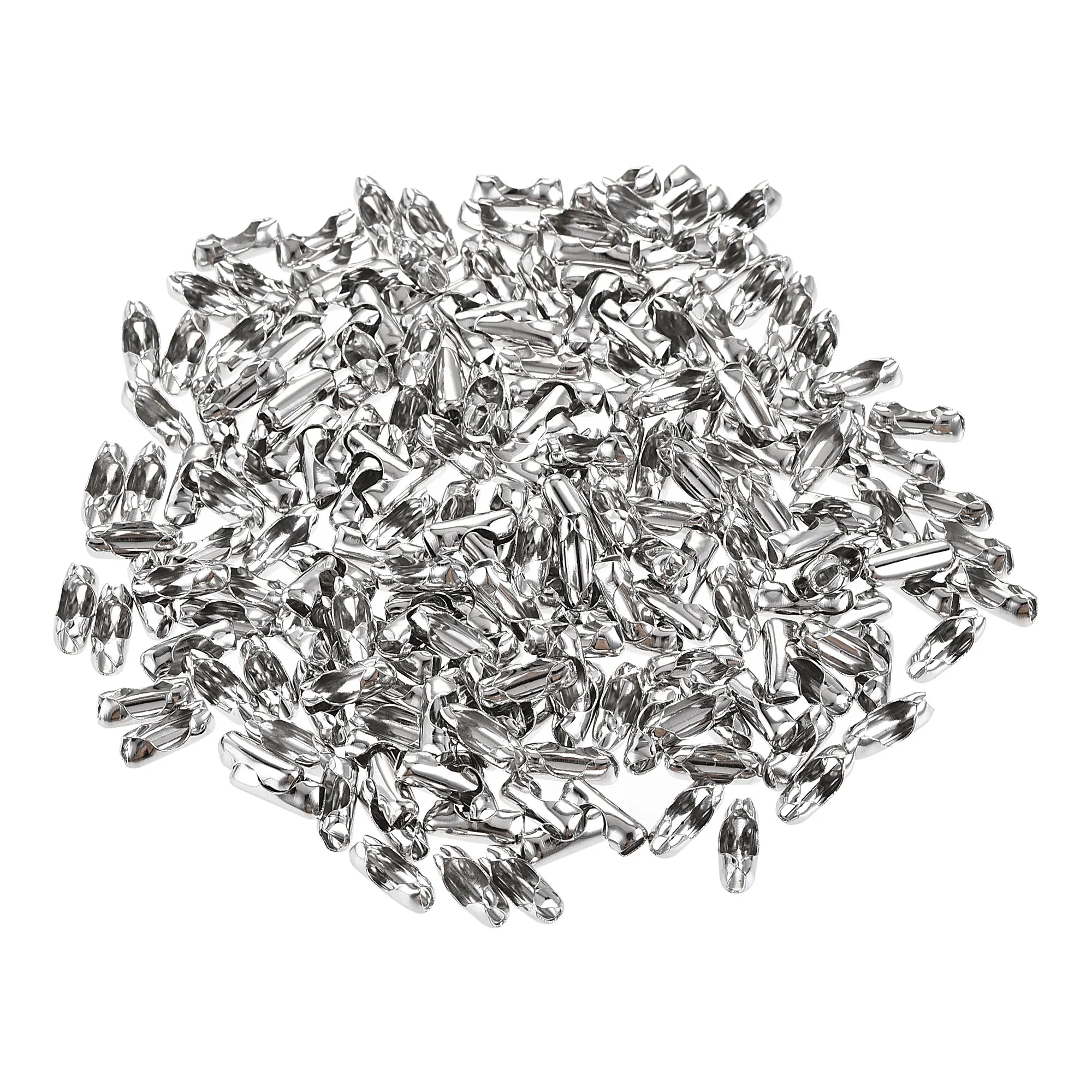 

Uxcell Ball Chain Connector 3.2mm Crimp Link Iron Electroplating Silver White 200 Pcs
