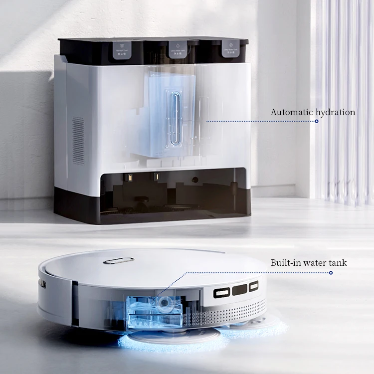 

New Design Dtof Laser Navigation Vacuum Robot 6000Pa Auto-Mop Washing Self Cleaning Vacuum Robot