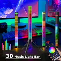 ftoyin 3d rgb sound music levels light 32leds app control rhythm lighting sound bar led pickup light for music rgb bar light