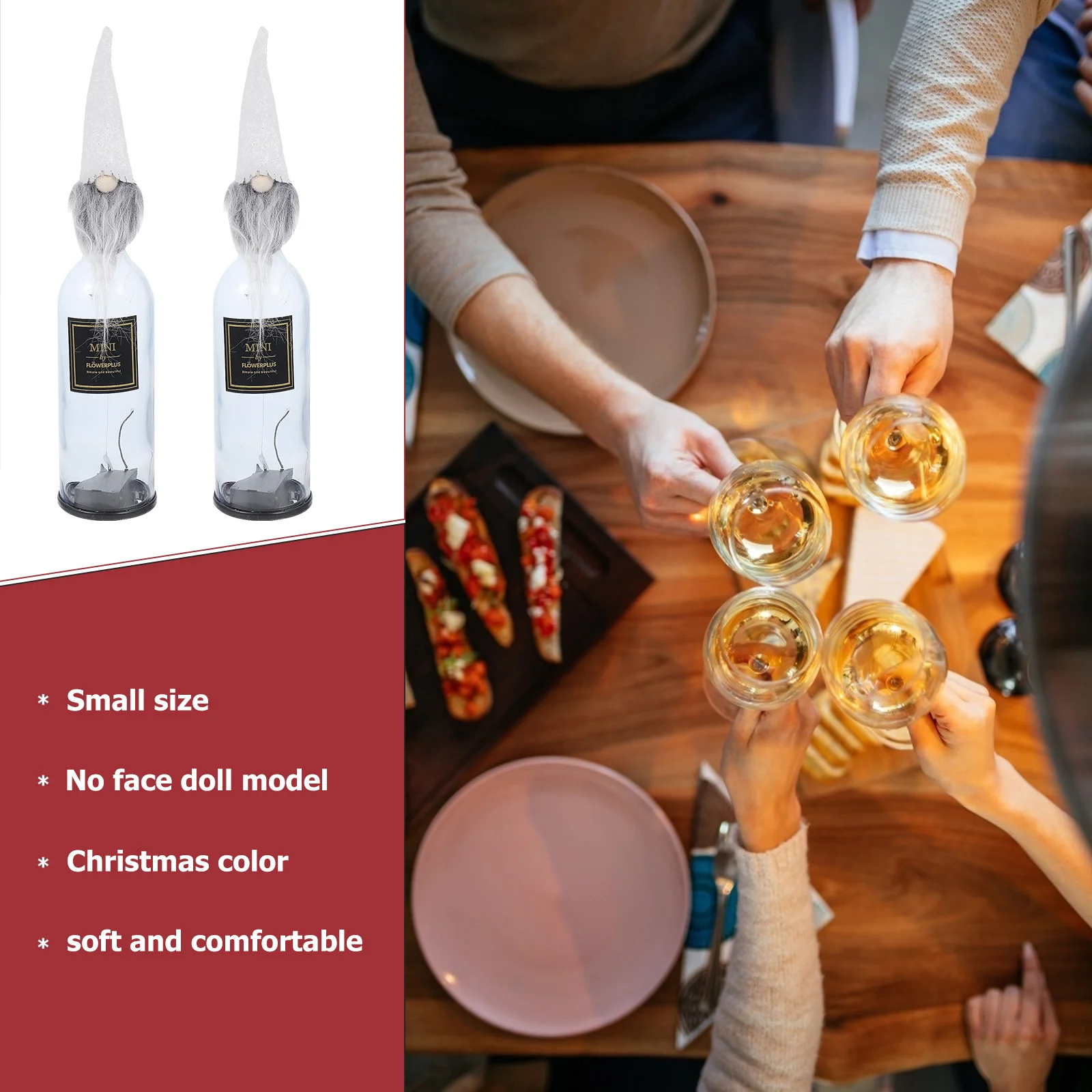 10 шт. бутылки набор украшений для рождественской елки рождественские рукава