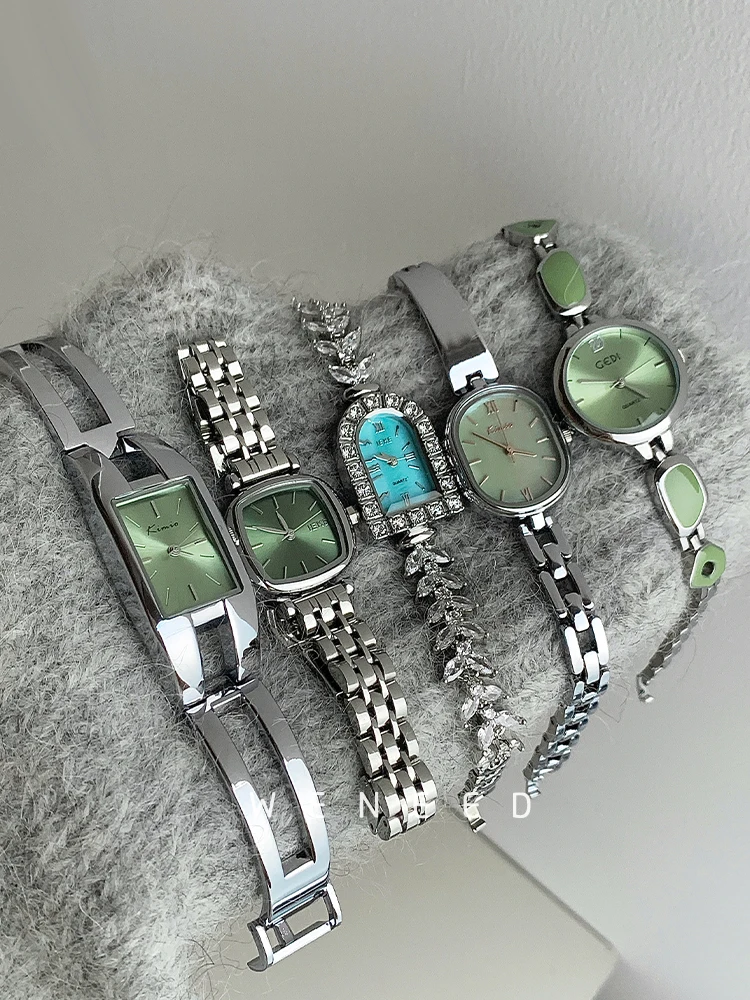 WENEED &quotЗеленые&quot модные и свежие зеленые часы женские нишевые универсальные