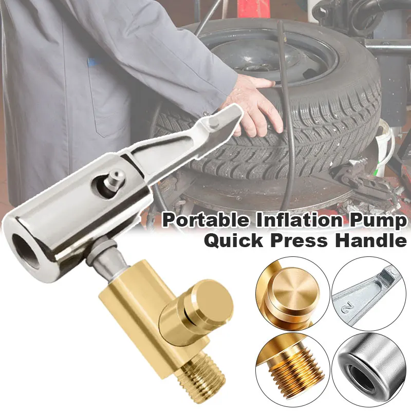 

Car Tire Nozzle Clamp Portable Inflatable Pump Connector for Tyre Air Chuck Compressor Hose Repair Valve Adapter Clip