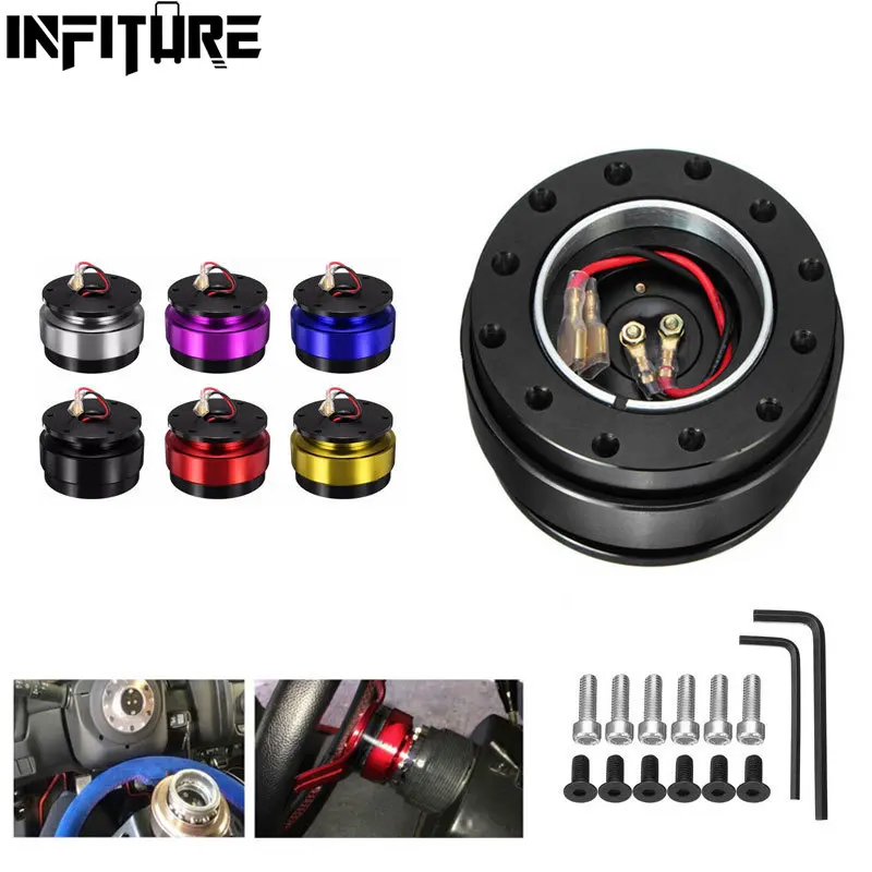 

6 Hole Universal Car Steering Wheel Quick Release Snap Off Hub Adapter Steering Wheel Kit Aluminum Car Repair Tools Parts