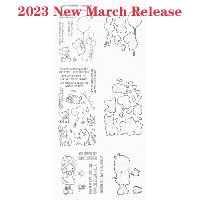 

Balloon Dog Mouse 2023 New March Release Metal Cutting Dies Stamps DIY Scrapbooking Photo Album Decorative Embossing PaperCard