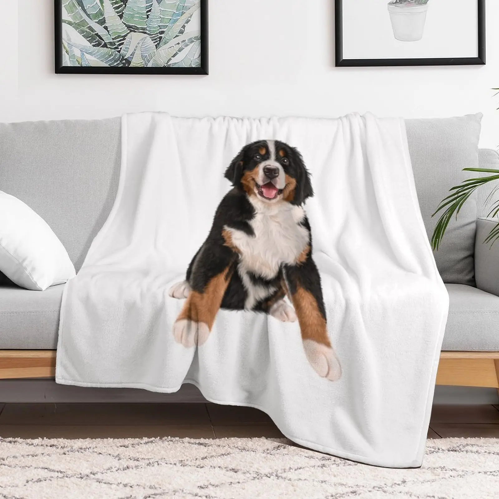 Бернская горная собака одеяло с милым лицом декоративное идея для подарка на