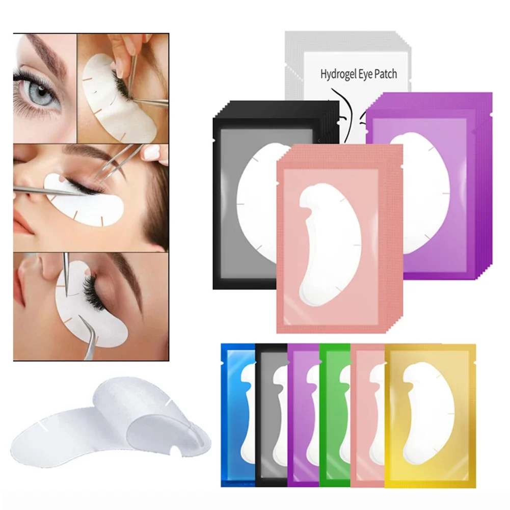 Патчи под глаза для наращивания ресниц 50 пар наклейки макияжа