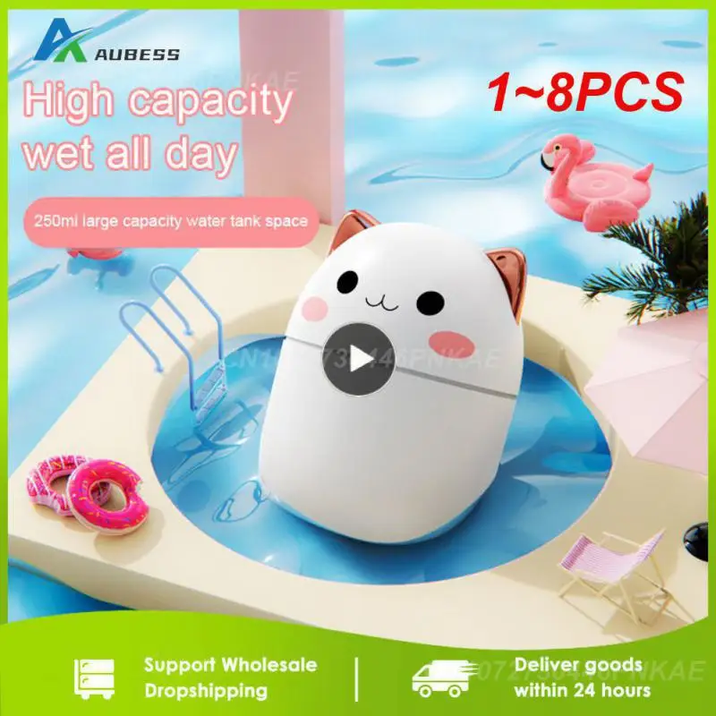 

1~8PCS Air Humidifier Aromatherapy Diffuser With Night Light Cool Mist Maker Kawaiil Essential Oil Diffuser Car Purifier