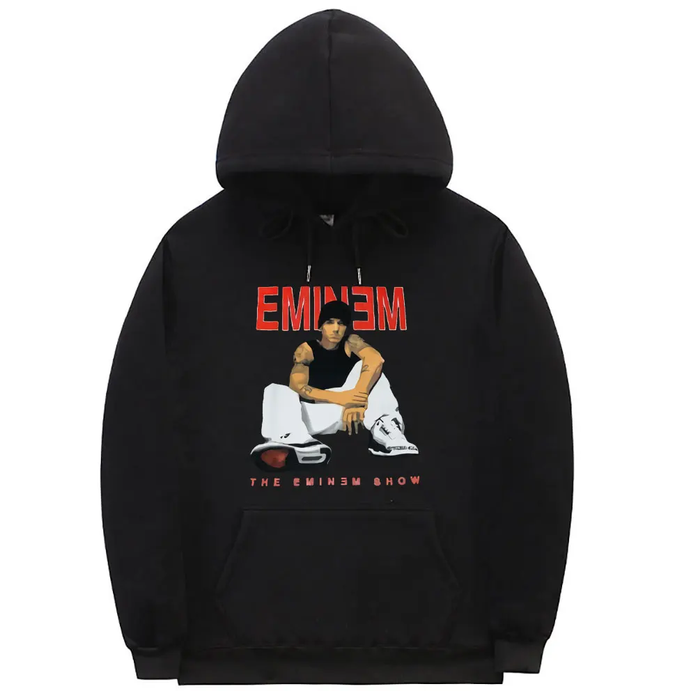 Eminem Hip Hop Rap Pop Fashion Male Tumblr Hoodies Men Women Harajuku Retro Sweatshirt Oversized Loose Hoodie Awesome Streetwear