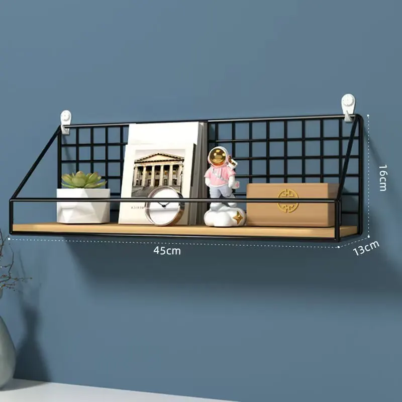 

Креативные настенные полки, железные настенные стеллажи для хранения в спальне, корзины для хранения, подвесная полка, организация дома
