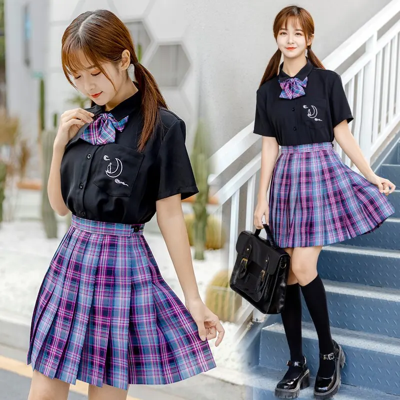 

Kawaii Harajuku Cute Sweet Short Skirt School Girl Uniform Jk Plaid Skirt Women Y2k High Waist Pleated Skirt Mini Skirt Female