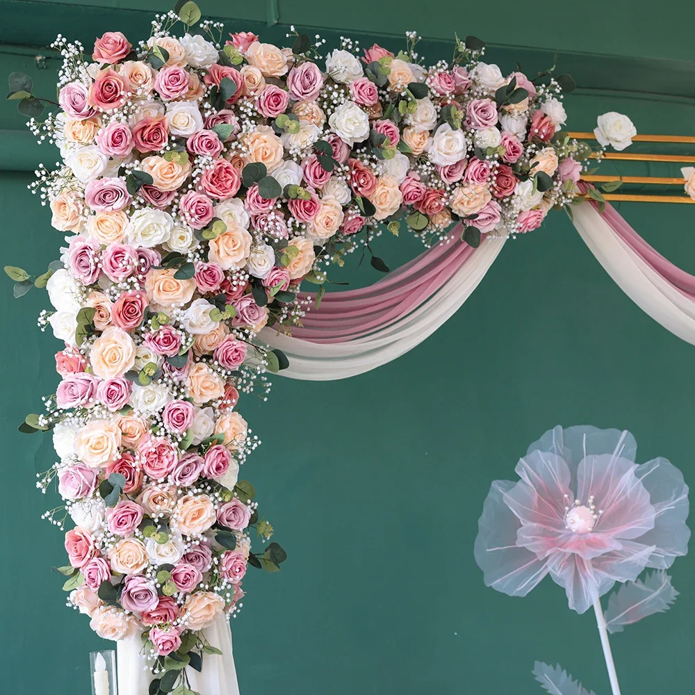 Свадебный фон треугольные Искусственные цветы композиция украшение для событий