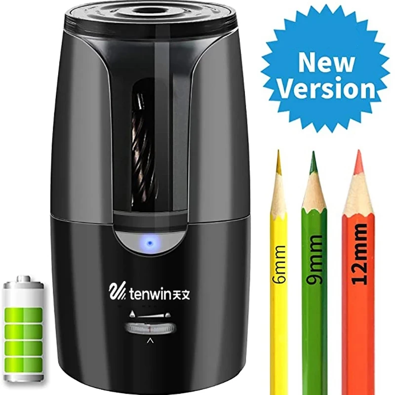 Sharpener For Colored Pencils Sharpen Mechanical Office School Supplies Stationery Black Pink