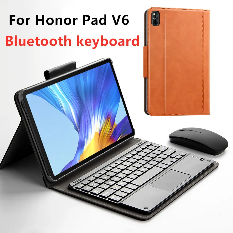 

Чехол для планшета Huawei Honor Pad V6 10,4 дюйма, 2020 дюйма, Bluetooth, защитная клавиатура, чехол из искусственной кожи, мышь