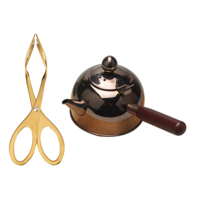 

HOT Multifunctional Gold Food Clip Stainless Steel Bread Clip & 500Ml Single Handle Water Kettle