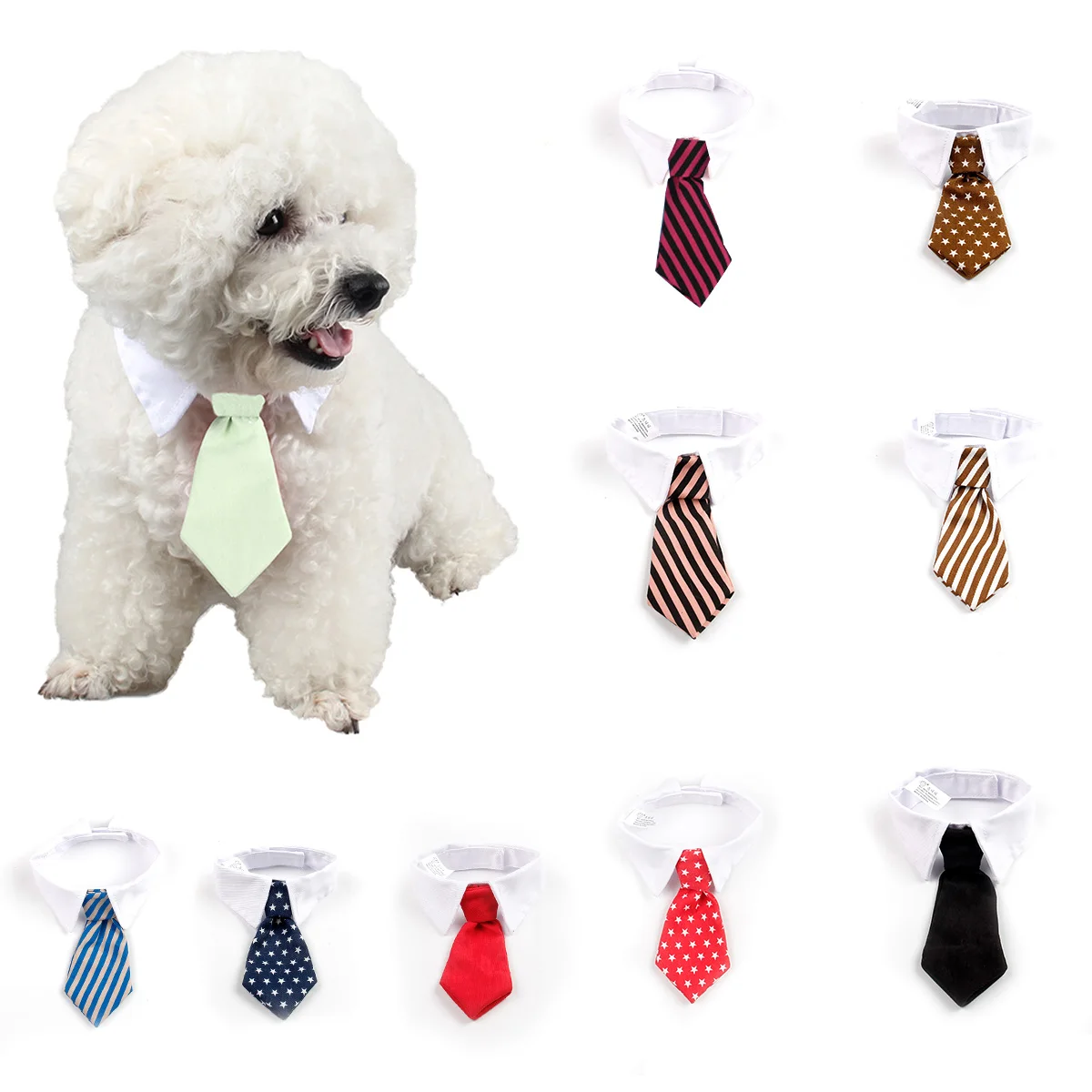 

10 шт., регулируемый галстук-бабочка для кошек и собак