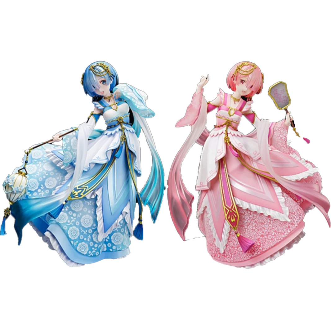 

[In Stock] Original Genuine F:NEX RAM REM Re0 Hanfu 1/7 24CM PVC Action Anime Figure Model Toys Doll Gift