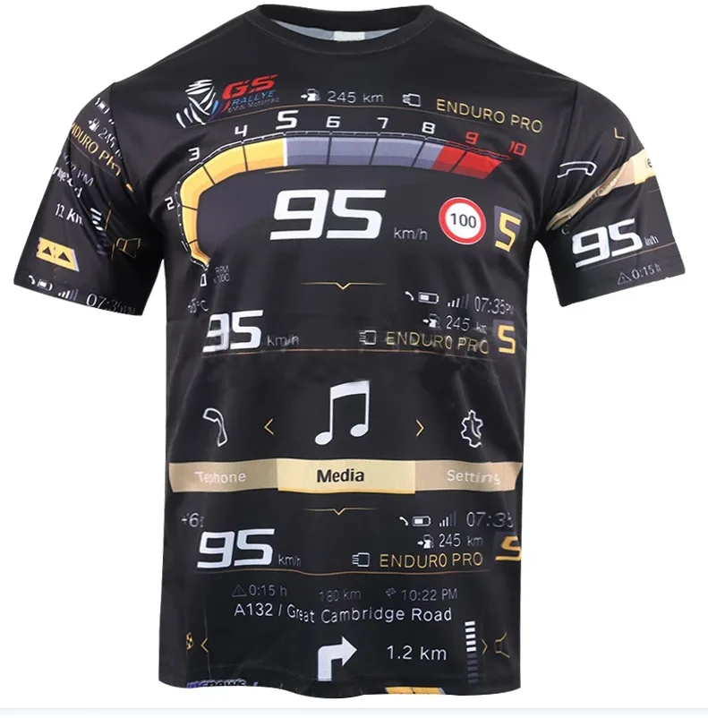 

Новинка лета 2021, модная забавная Мужская 3d Футболка с принтом автомобильного двигателя, модная повседневная спортивная футболка с коротким...