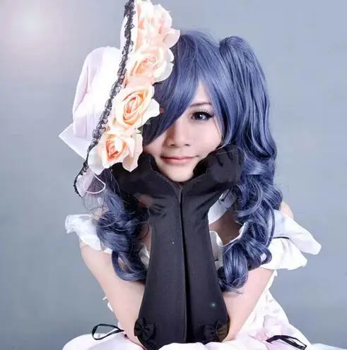 Парик для косплея серый парик длинные кудрявые волнистые костюмы черный Батлер