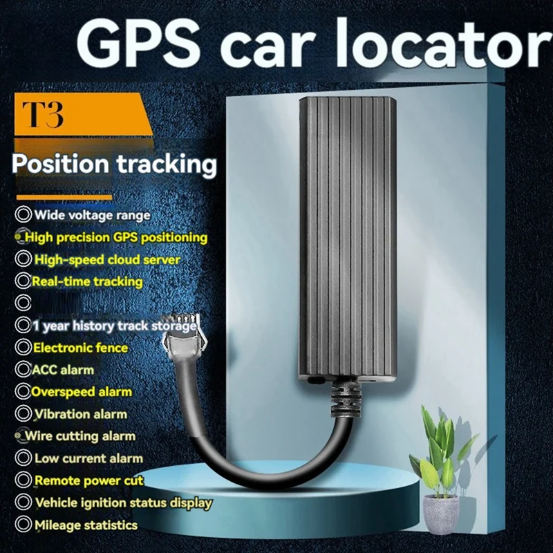 Автомобильный GPS-трекер T3 широкое напряжение 9-100 В встроенная антенна система