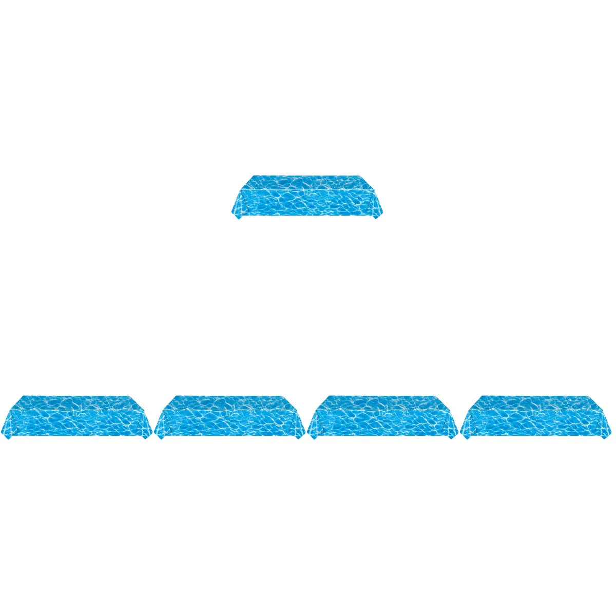 

Hawaii Water Wave Table Ocean Party Decorations Disposable Tablecloth Waves Plastic Trim