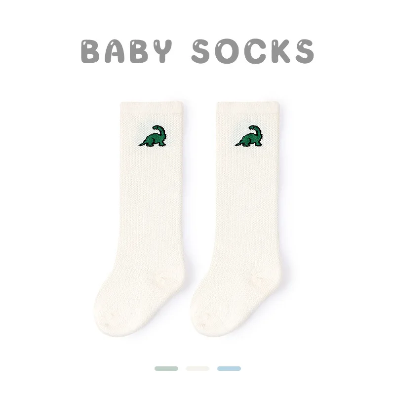 

Детские летние тонкие полосатые Мультяшные мужские и женские детские сетчатые носки средней длины из чесаного хлопка для новорожденных отпугивающие комаров носки