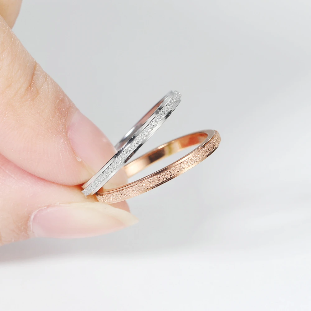 Модные парные кольца с матовой поверхностью для женщин и мужчин простые изящные