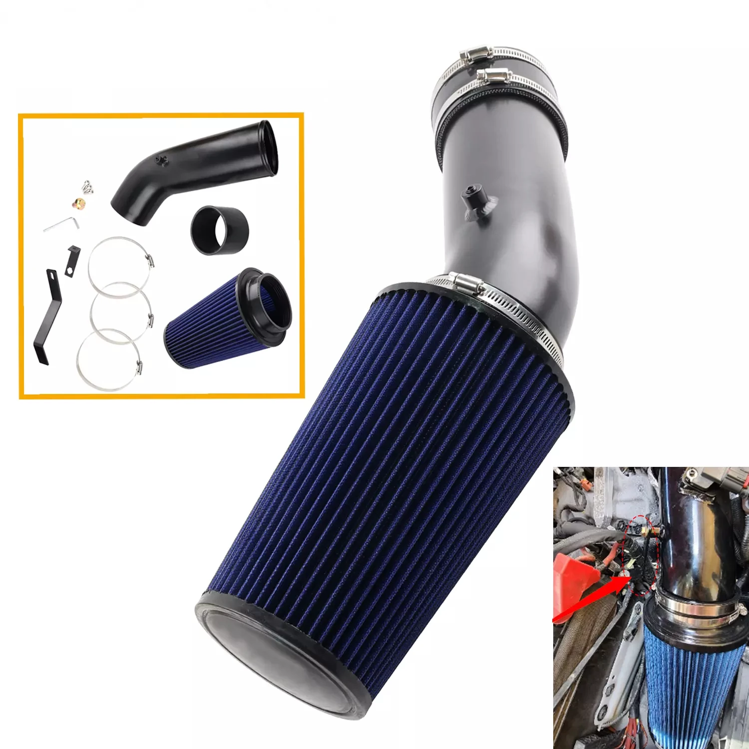 Комплект фильтров для впускной трубы холодного воздуха гоночного автомобиля