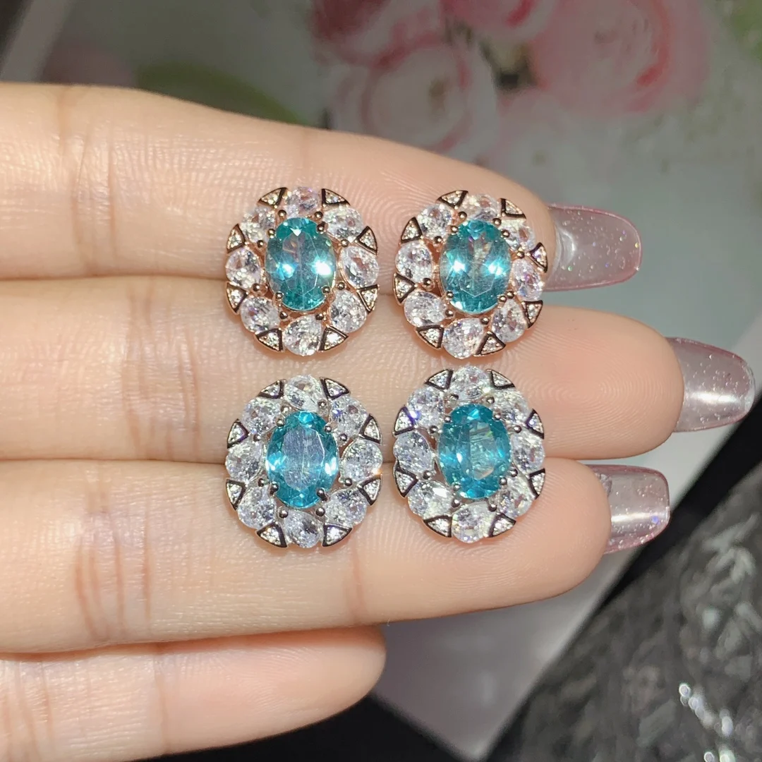 

All natural apatite sterling silver 925 Jewelry Christmas Gift Jewelry Necklace wholesale free shipping for elegant ladies