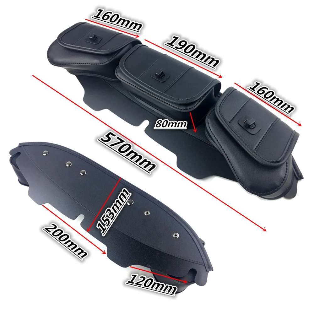 Мотоциклетная сумка с 3-мя карманами для лобового стекла и обтекателя летучая