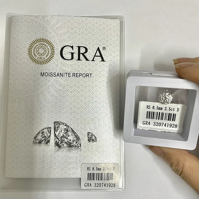 Loose Gemstones Moissanite Stones 3-15mm D Color VVS1 Top Selling Excellent Cut Pass Diamond Tester Hot High Grade Box Packaging