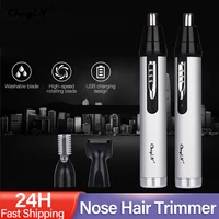 ckeyin 3 in1 electric ear nose trimmer for mens shaver rechargeable hair removal eyebrow trimer safe lasting face care tool kit