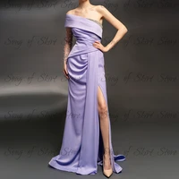 exquisite one shoulder mermaid evening dresses side high split beading crystal prom gown sweep train long party dress %d9%81%d8%b3%d8%a7%d8%aa%d9%8a%d9%86 %d8%a7%d9%84%d8%b3