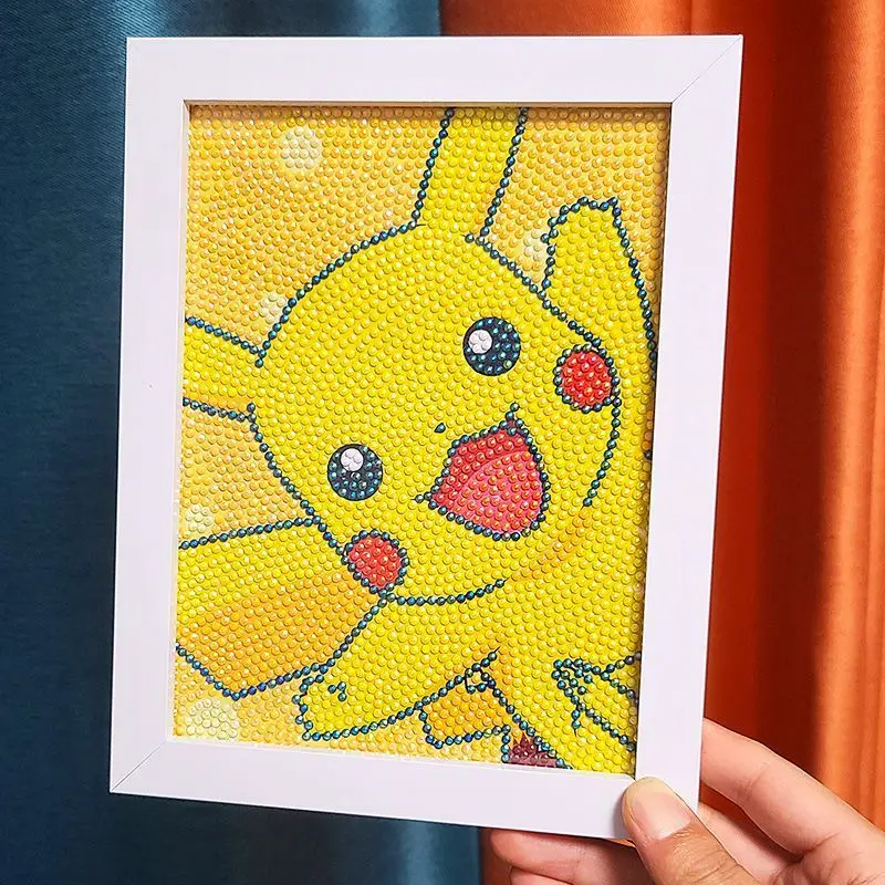 

Мультяшная фигурка покемона Пикачу из аниме «сделай сам», бриллиантовая наклейка, образовательная Головоломка из страз, подарок на день рождения и Рождество