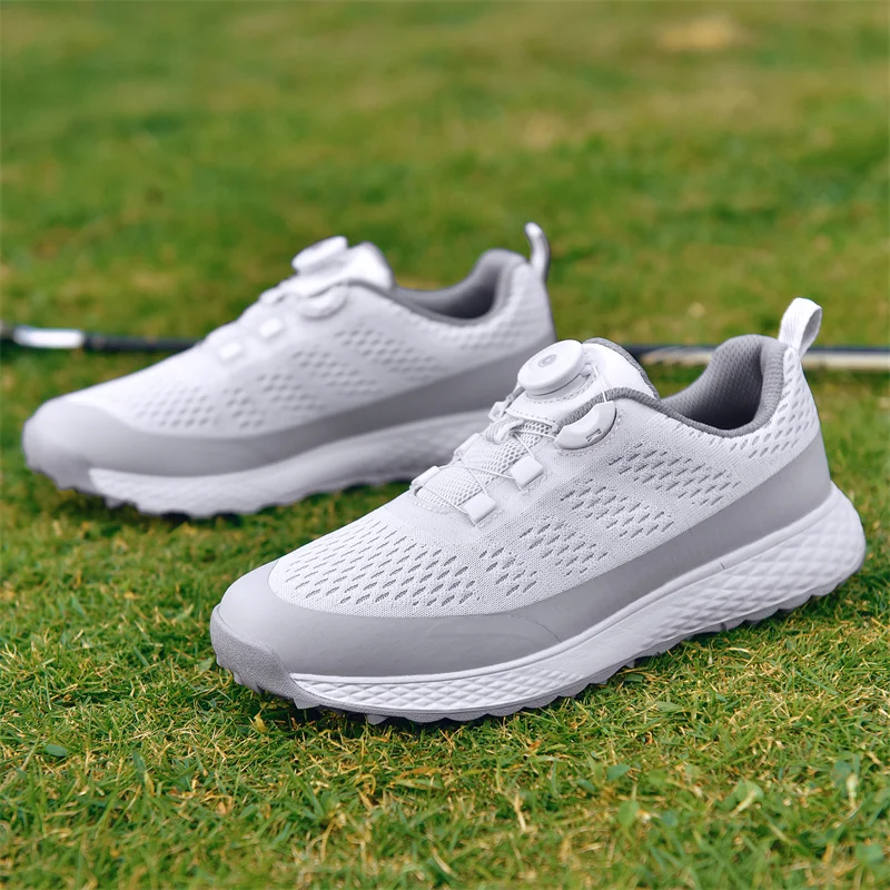 

Big Size 38-46 Golf Sneakers for Men Professional Male Golfer Training Shoes Quick Lacing Outdoor Jogging Sneakers Golfing Shoes