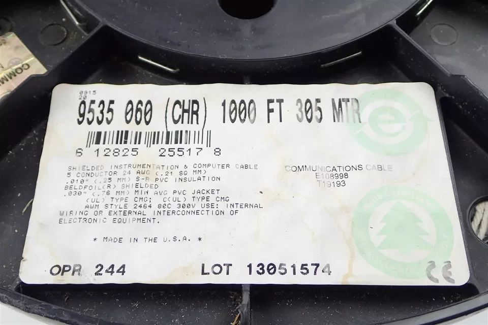 Фото Кабель Belden 9535 060, многожильный, 24AWG, 5C, экранированный, на катушке, 305 м №3