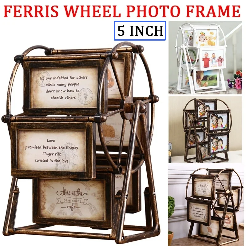 Металлическая фоторамка с имитацией железа 5 дюймов | Дом и сад