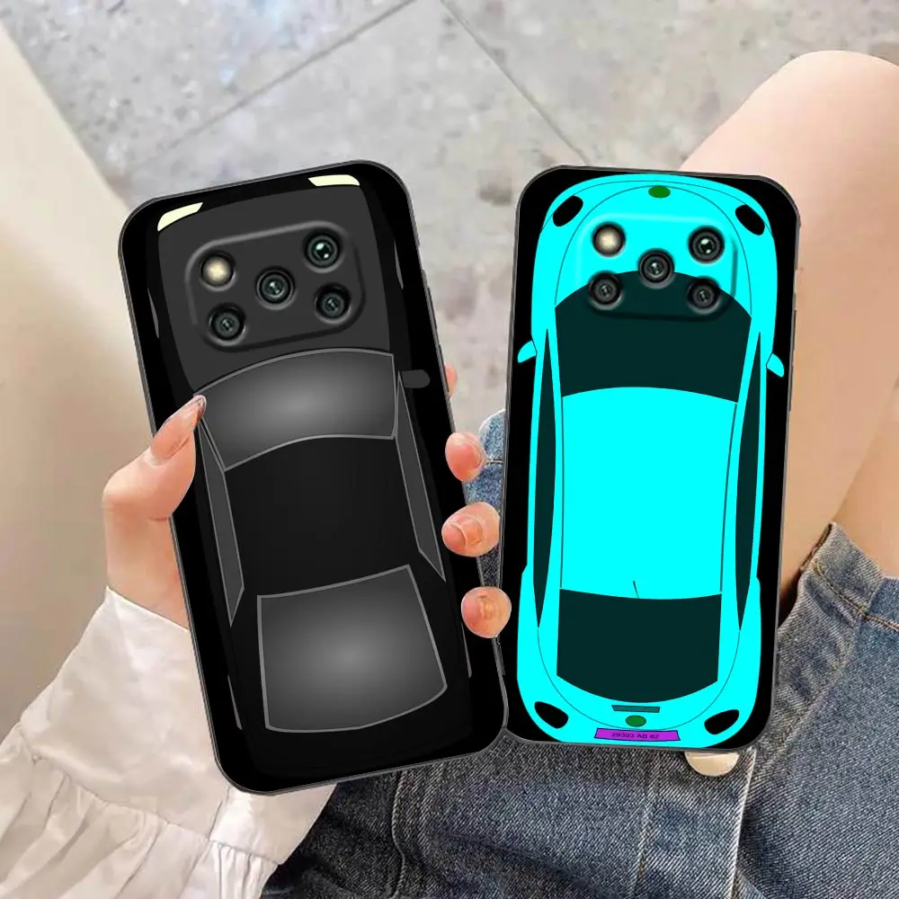 

Cartoon Model Of Sports Car Cover Case For Xiaomi 11 11X 11T 12 12X Poco F1 X3 M3 F3 GT M4 X4 NFC Pro Lite 5G NE Carcasa Case