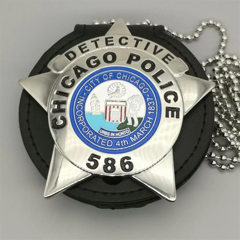 

U.s.Chicago Pd General Agent Office Detected Badge No.586 1:1 Beautiful Gift Tactical Supplies