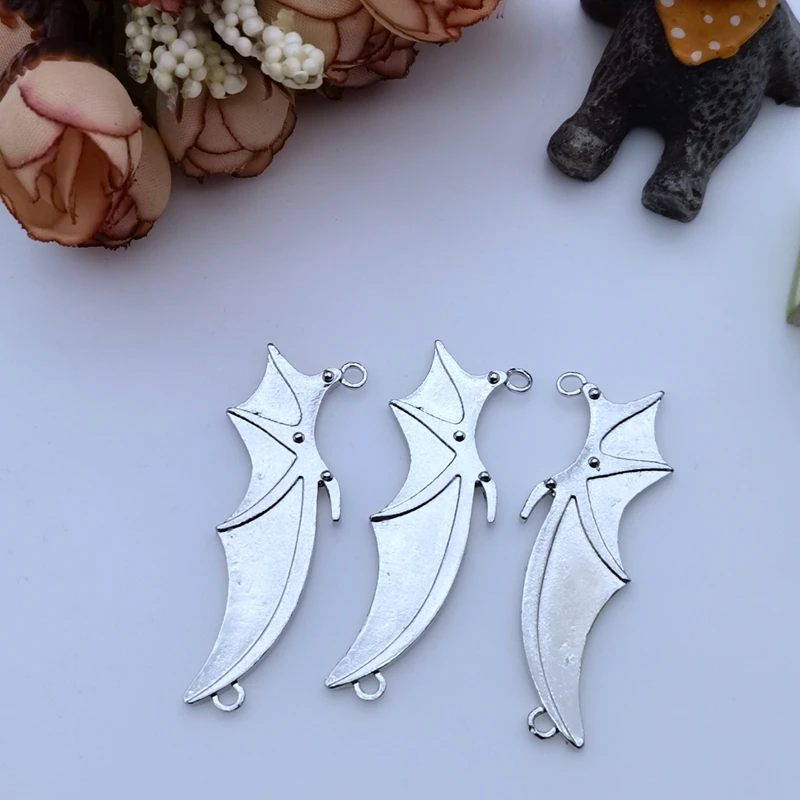 5 Pack Gothic Punk Embossed Vampire Bat Wings DIY Handmade Necklace Earrings Bracelet Accessories 48*17 |