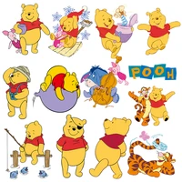 diy disney cute winnie the pooh patches iron on transfers for clothes heat transfer vinyl stickers for baby kids girls clothing