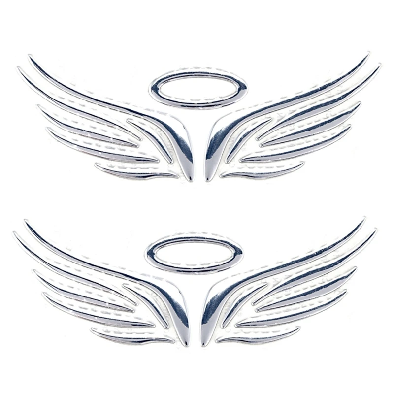 

2X 3D Angel Fairy Wings Car Auto Truck Logo Emblem Badge Decal Sticker 3 Colors