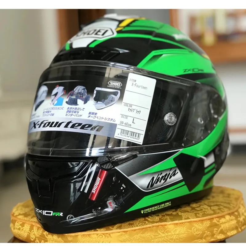 Enlarge SHOEI X14 Helmet X-Fourteen R1 60th Anniversary Edition Green Helmet Full Face Racing Motorcycle Helmet Casco De Motocicle ECE