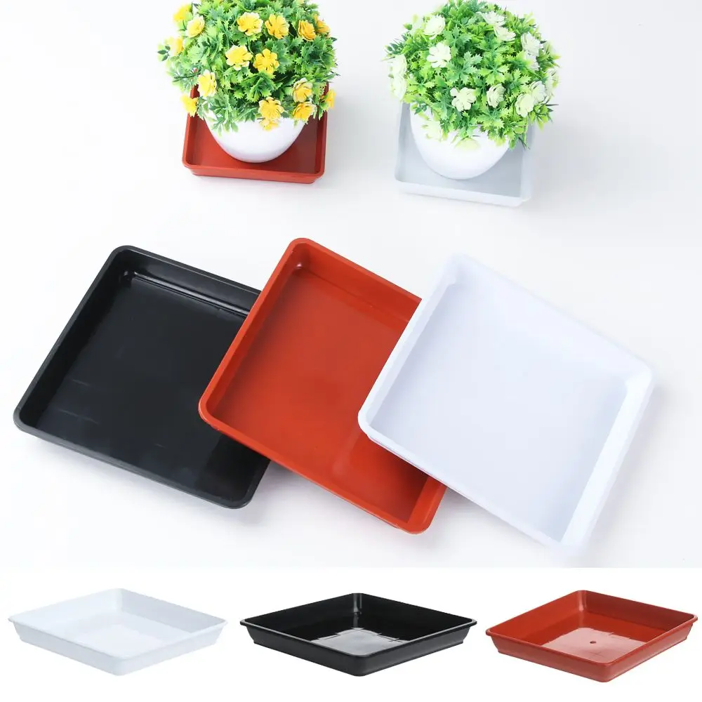 

1PC 4/6/7/8/10 inch Durable Square Plant Saucer Plastic Thicken Flower Pot Drip Trays Stand For Indoor Outdoor Garden Supplies