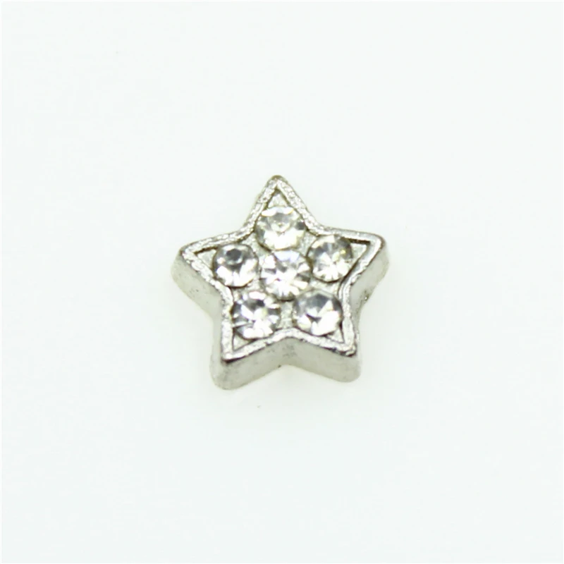 

2023 20pcs Crystal Magic Wand Pentagram Plain Silver Star Floating Charms Living Glass Lockets Bracelet Diy Jewelry Accessory