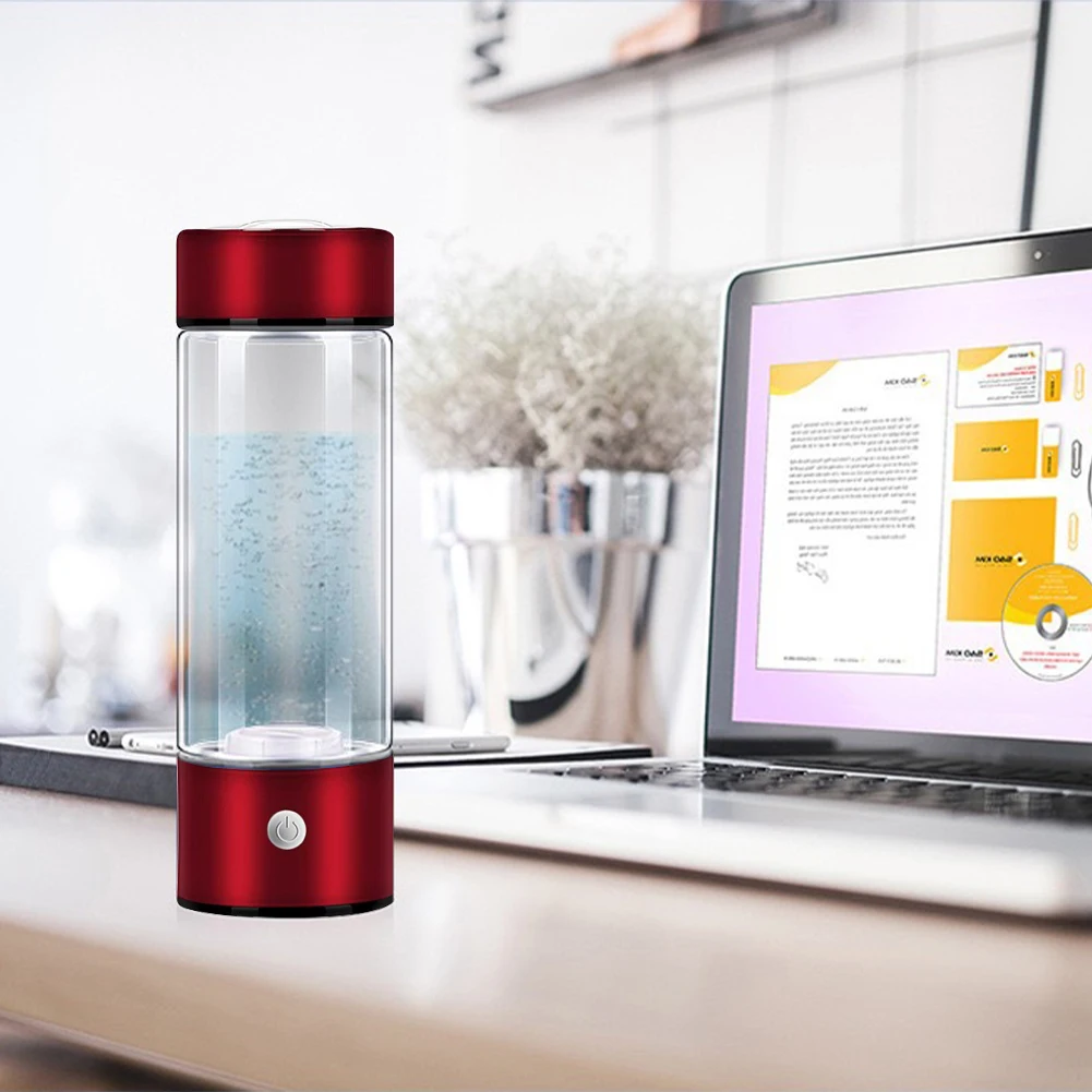 

Богатый водородом антиоксидант бутылка 420 мл ионизатор воды изготовитель из нержавеющей стали батарея/USB питание бытовая техника