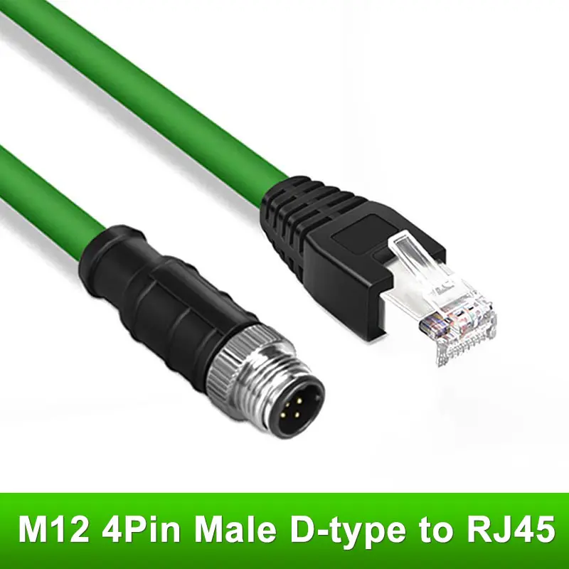 

Соединитель для сетевого кабеля M12-RJ45 4-Контактный Штекер D-типа M12 D кодирующий провод авиационный штекер для промышленной камеры датчик сопротивления цепи