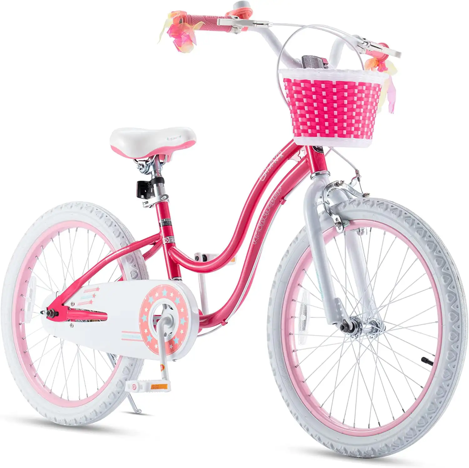 

Stargirl Kids Bike 20 Inch Girls for Children with Kickstand Basket Pink