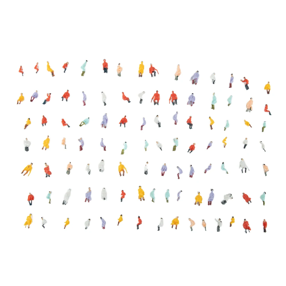 

New For Equipping Wagons Seated Figures Scale 1:87 Travelers Plastic 100pcs All Seated For Showing Large Crowds