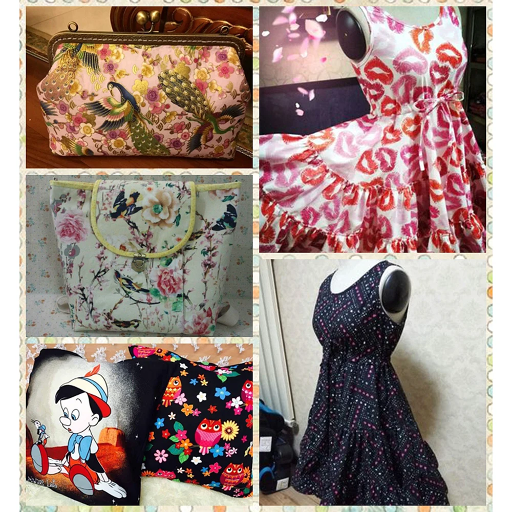 Фиолетовый фантастический Печатный экран дизайнерская Ткань для шитья одежды